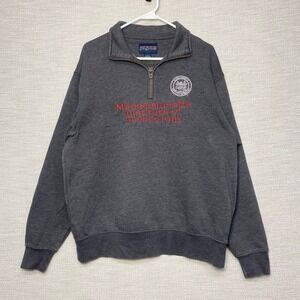 Y2K MIT Massachusetts Institute of Technology 1/4 Sweater Spellout L Jansport